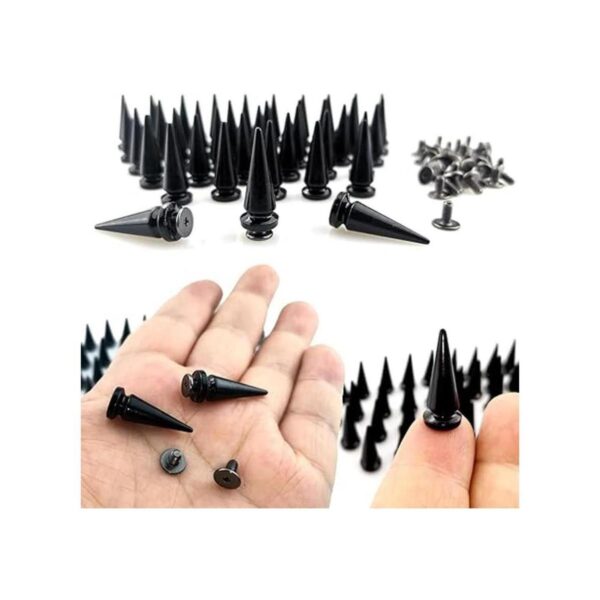 FAZHBARY 40 pares de clavos de cono negro punk remaches y_3
