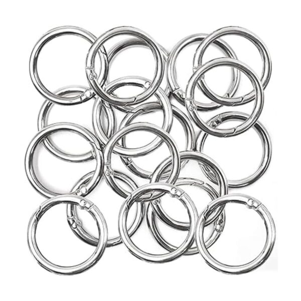DLAND 20 PCS of Spring Ring OShaped Buckle Hook Lock
