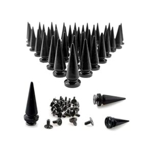 FAZHBARY 40 pares de clavos de cono negro punk remaches y_1