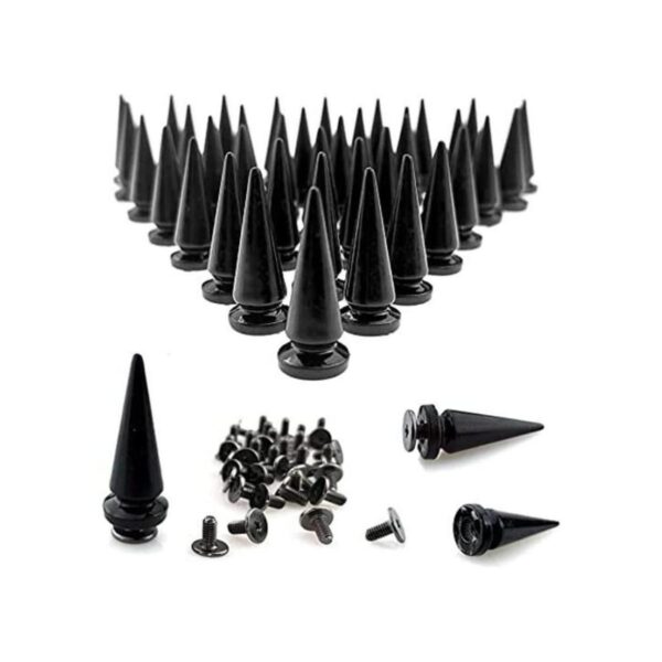FAZHBARY 40 pares de clavos de cono negro punk remaches y_1