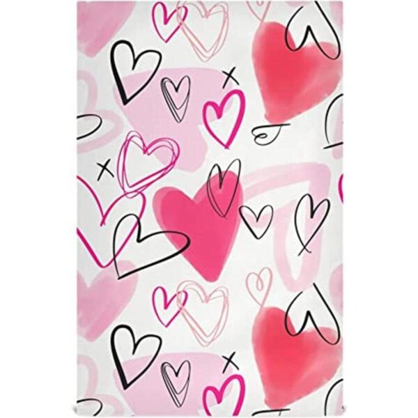 Happy Valentines Day Pink Love Toalla de baño con diseño