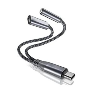 Elebase Adaptador y cargador de audio USB tipo C a 0.138_1