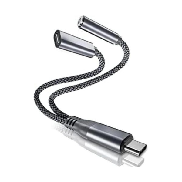 Elebase Adaptador y cargador de audio USB tipo C a 0.138_1