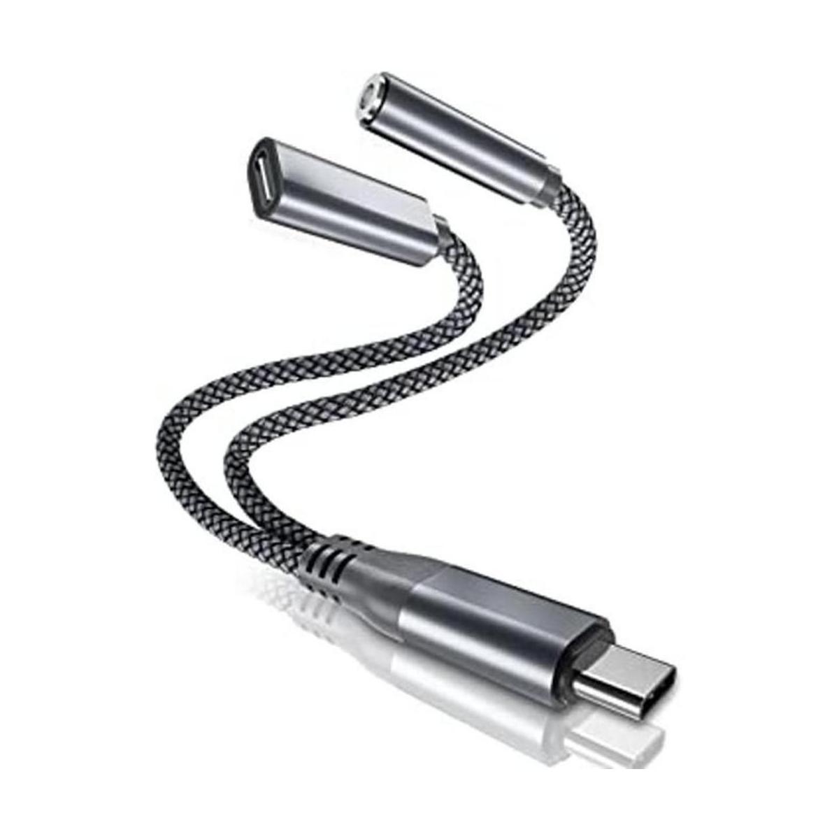 Elebase Adaptador y cargador de audio USB tipo C a 0.138