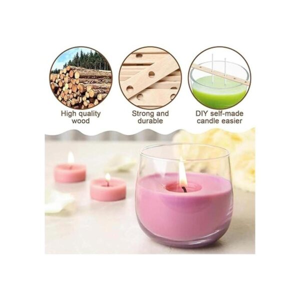Anjmd 100 soportes de mecha de madera para velas_3