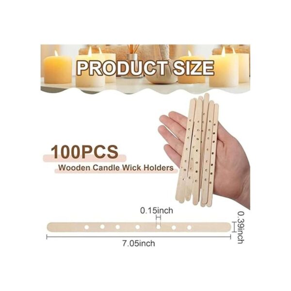 Anjmd 100 soportes de mecha de madera para velas_2