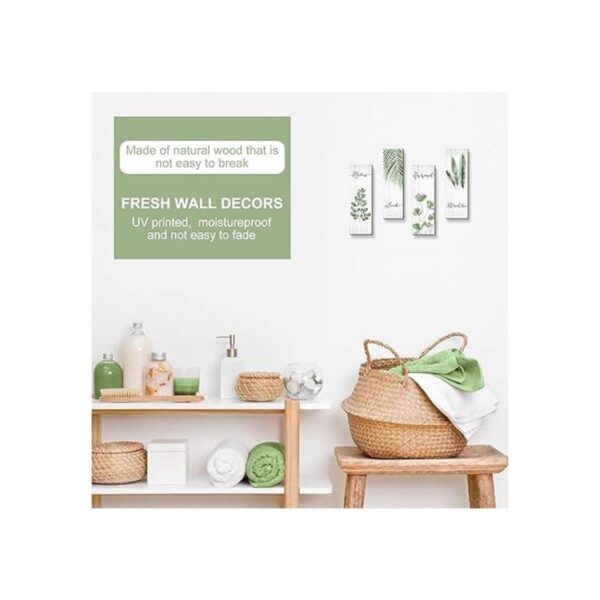 Decoración de pared de baño 4 piezas para relajarse en_5