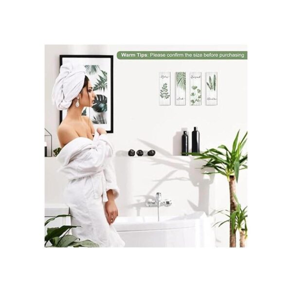 Decoración de pared de baño 4 piezas para relajarse en_6