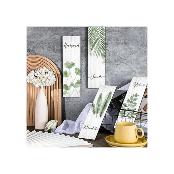 Decoración de pared de baño 4 piezas para relajarse en_3