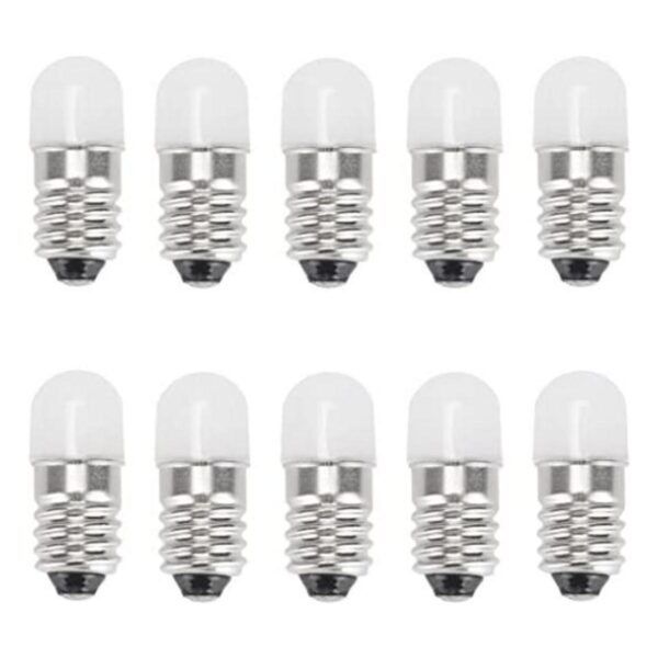 GutReise Bombillas LED E10 de 3 V de color blanco frío 10_1