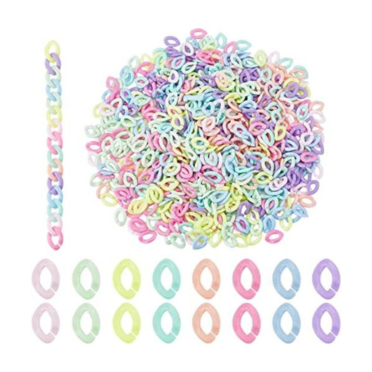 PH PandaHall Anillos de eslabones acrílicos 800 unidades