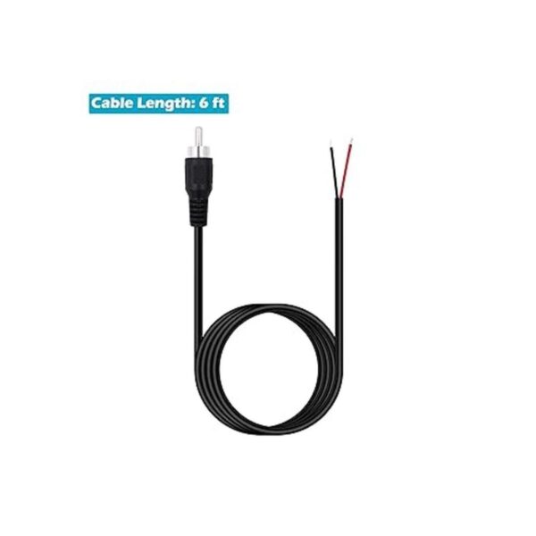 Fancasee Paquete de 2 cables de altavoz RCA macho conector_4