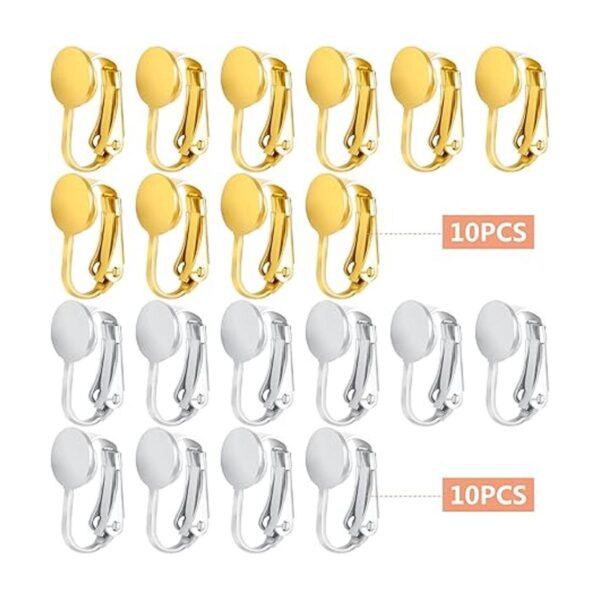 Hmjpng 20 unidades de convertidores de aretes con clip de