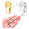 Hmjpng 20 unidades de convertidores de aretes con clip de
