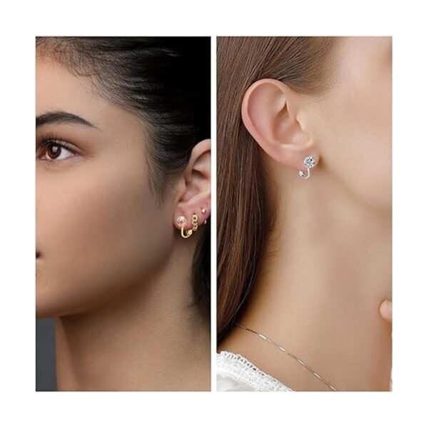 Hmjpng 20 unidades de convertidores de aretes con clip de