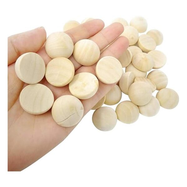 Honbay 50 cuentas de madera de 0.984 in1 pulgada para