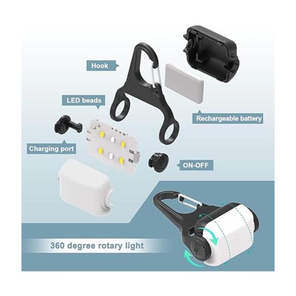 Luces de perro para caminar por la noche con clip