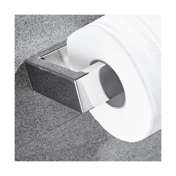 JunSun Soporte rectangular para papel higiénico de acero
