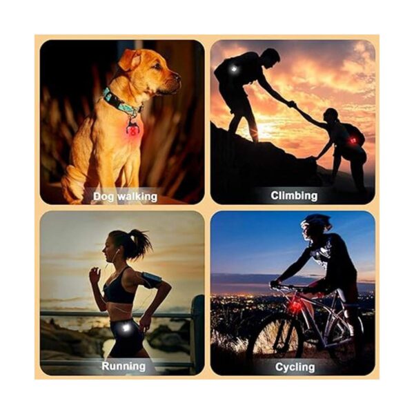 Luces de perro para caminar por la noche con clip