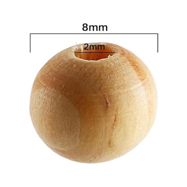Foraineam 1000 cuentas de madera natural 0.315 in cuentas_2