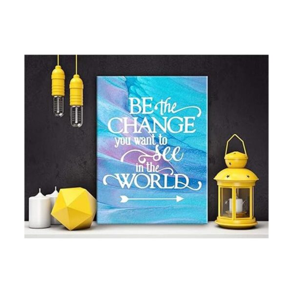Lienzo inspirado con cita Be The Change You Want To See_3