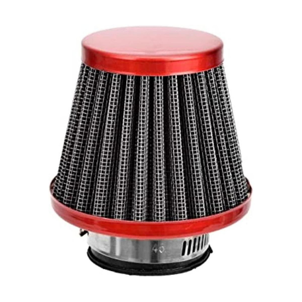 HIAORS Filtro de aire rojo de 1.378 in para motocicleta de