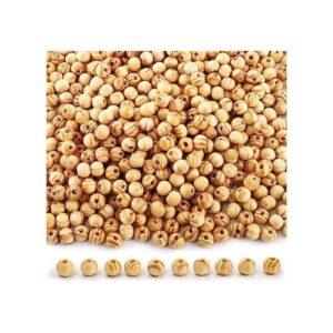 Foraineam 1000 cuentas de madera natural 0.315 in cuentas_1