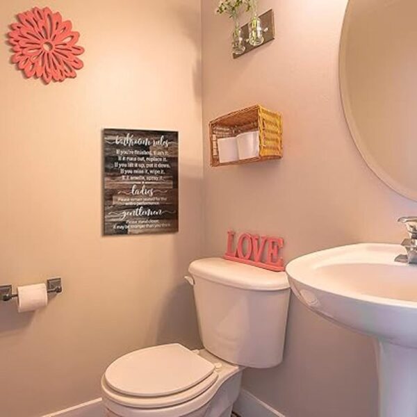 Letreros de baño divertidos para decoración de puerta de