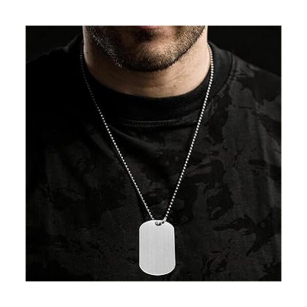INKNOTE 30 etiquetas de metal en blanco de 2.0 x 1.0 in