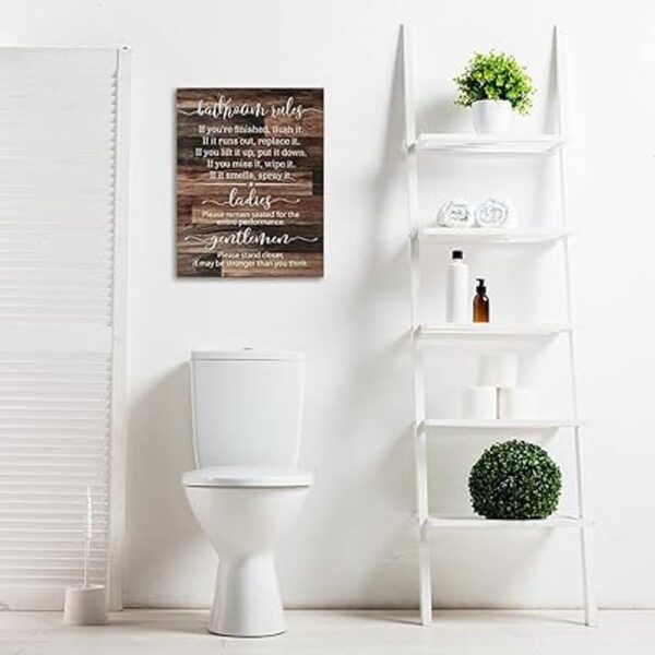 Letreros de baño divertidos para decoración de puerta de