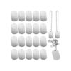 INKNOTE 30 etiquetas de metal en blanco de 2.0 x 1.0 in