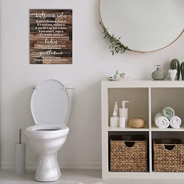 Letreros de baño divertidos para decoración de puerta de