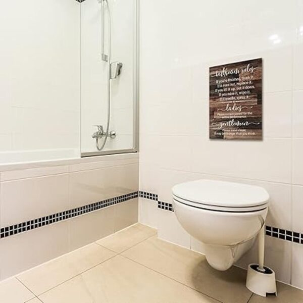Letreros de baño divertidos para decoración de puerta de