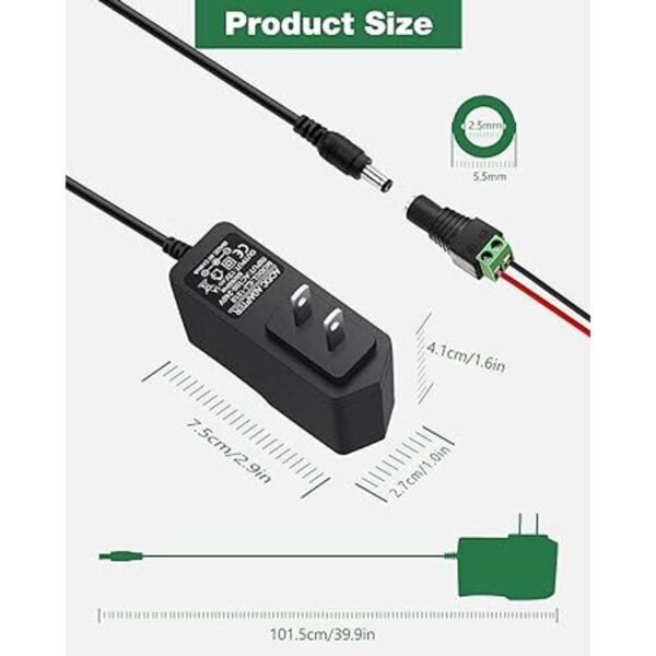 JOVNO Fuente de alimentación de 12 V 1 A 100 a 240 V CA_3