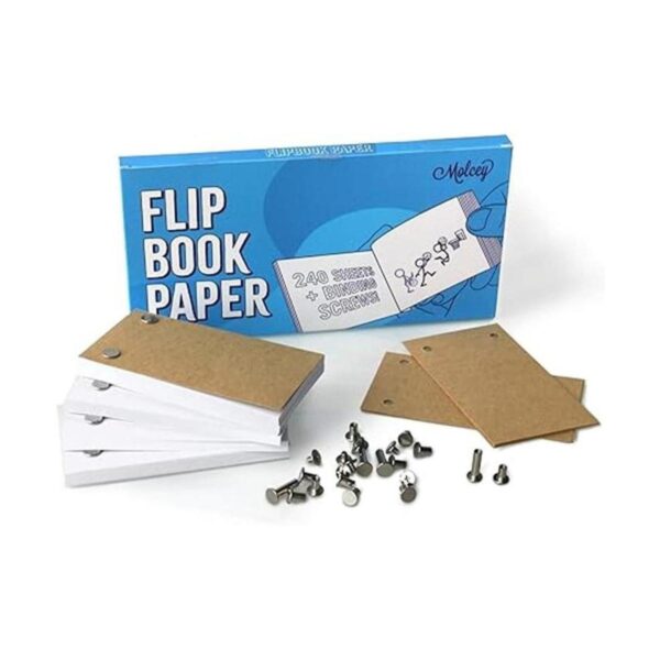Papel de libro abatible en blanco con agujeros 240 hojas_1