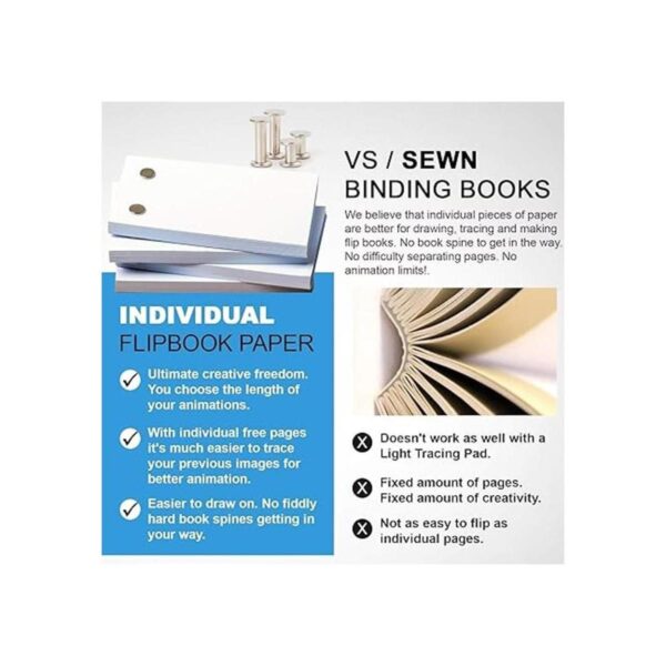 Papel de libro abatible en blanco con agujeros 240 hojas_4