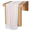 Lookein Camino de mesa de gasa blanca de 10 pies mantel