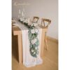 Lookein Camino de mesa de gasa blanca de 10 pies mantel