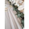Lookein Camino de mesa de gasa blanca de 10 pies mantel