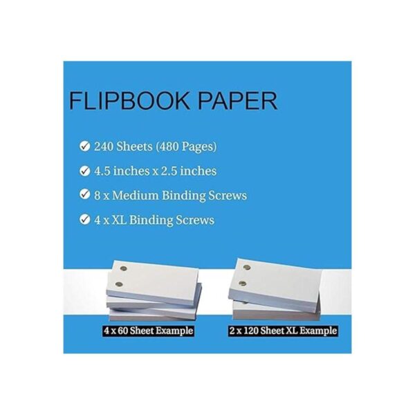 Papel de libro abatible en blanco con agujeros 240 hojas_5