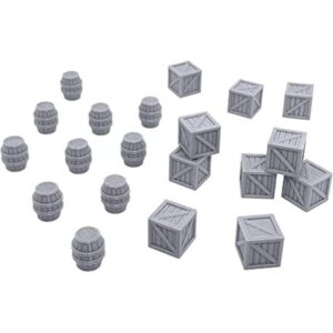 Jaulas y barriles paisaje RPG de mesa impreso en 3D y_1