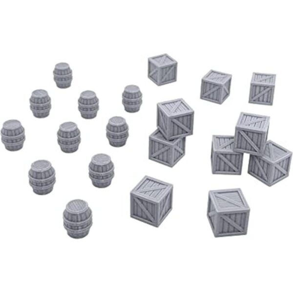 Jaulas y barriles paisaje RPG de mesa impreso en 3D y_1