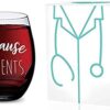 Copa de vino sin tallo para enfermeras y médicos porque_1