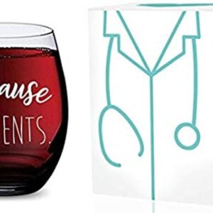 Copa de vino sin tallo para enfermeras y médicos porque_1