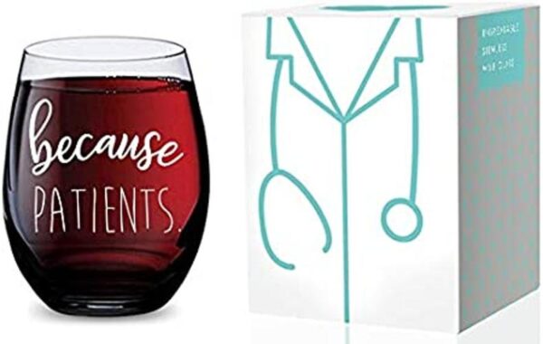 Copa de vino sin tallo para enfermeras y médicos porque_1