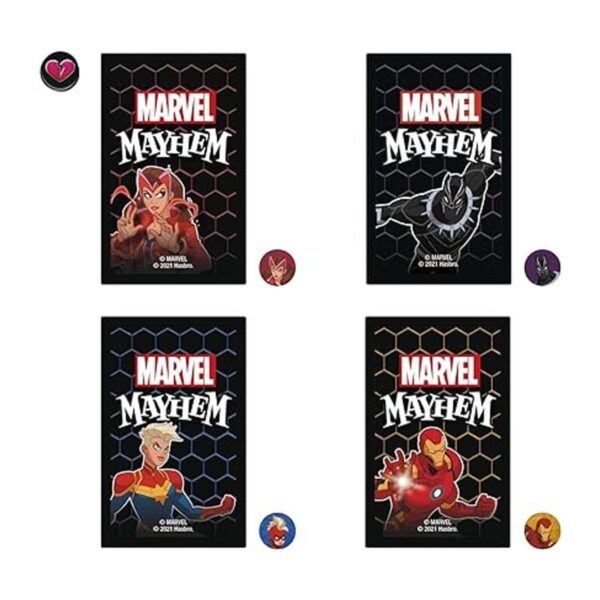 Juego de cartas de Marvel Mayhem con superhéroes de_2
