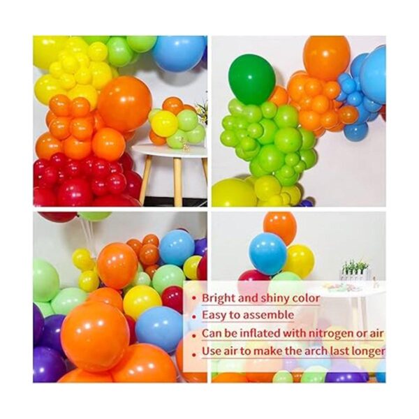 KAWKALSH Kit de arco de globos de arco iris 111 piezas de_4
