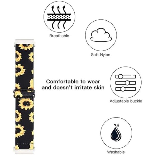 Correa de reloj elástica ajustable compatible con Fitbit_3