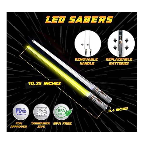 Light Up Star Wars Palillos de sable con luz LED