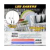 Light Up Star Wars Palillos de sable con luz LED